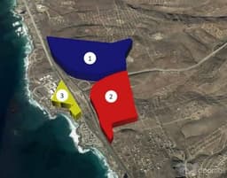 Venta de 3 Terrenos industriales frente al mar en Popotla, Rosarito.