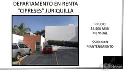 Departamento en Renta "Cipreses" Juriquilla