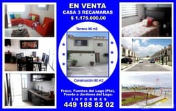 VENDO PRECIOSA CASA SEMINUEVA, 2 PLANTAS 3 RECAMARAS AL PONIENTE DE LA CIUDAD.