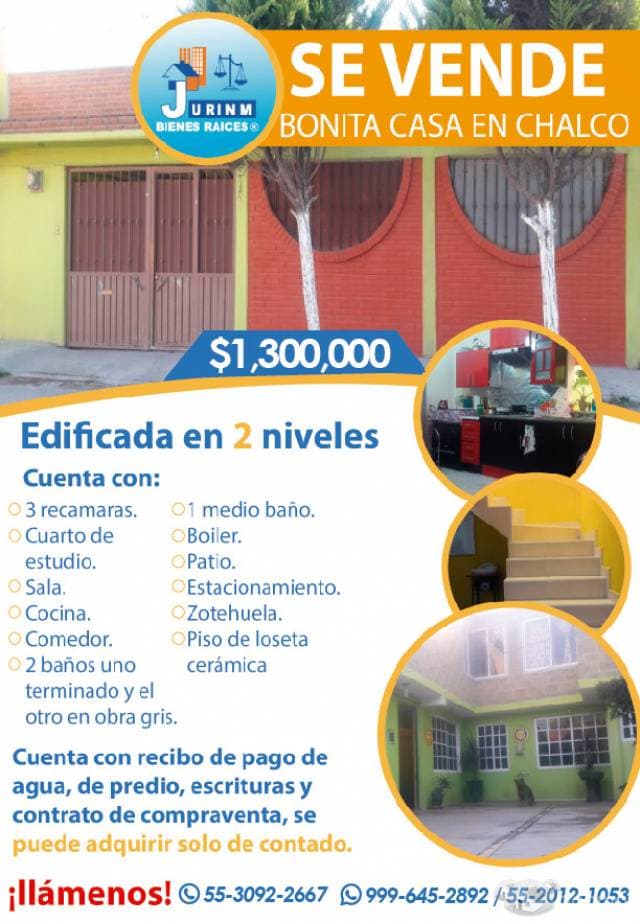 SE VENDE BONITA CASA EN CHALCO — foto 1