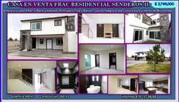 CASA EN VENTA EN FRAC RESIDENCIAL SENDEROS II