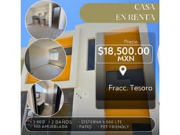 CASA EN RENTA FRACCIONAMIENTO EL TESORO CSL