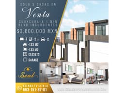OPORTUNIDAD PREVENTA CASAS 152m / GUAYCURA