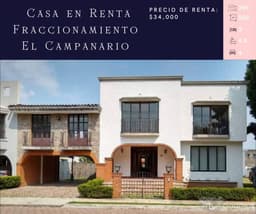 CASA EN RENTA RESIDENCIAL EL CAMPANARIO